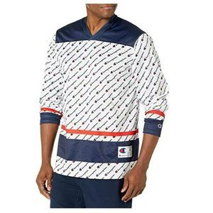 Champion Men's Hockey Jersey Size XL Blue Red Game Day Sports Fan Shirt